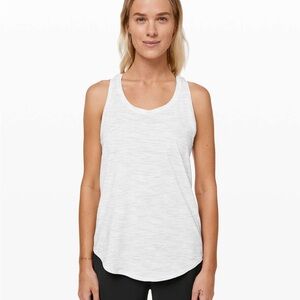 Lululemon Love Tank Space Dye Ice Grey Alpine White